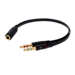 3.5 mm 2 Jack Male to 1 Female